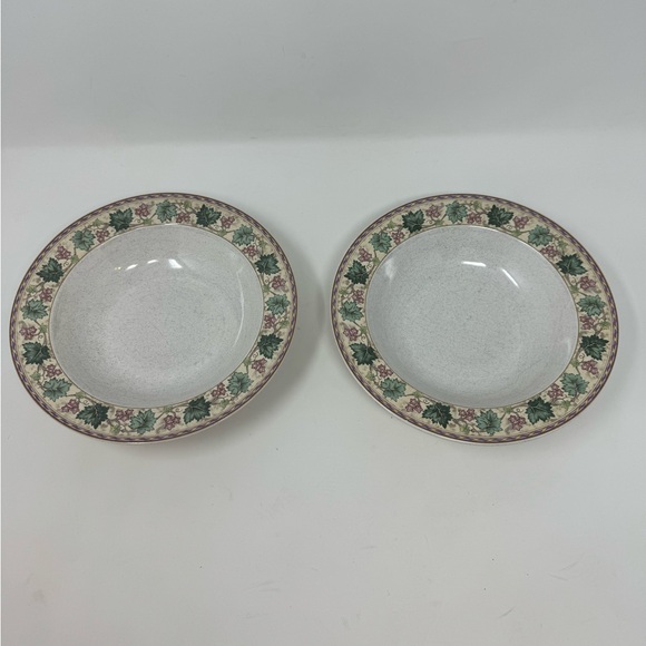 Christopher Stuart "Berkshire" 8 1/4 Inch Rimmed Soup Bowl Set of 2 Vintage GHA1 - Picture 1 of 6